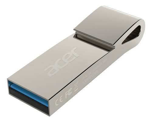 Memoria Usb Acer Uf200, 8gb, Usb A 2.0 Metal Plateada