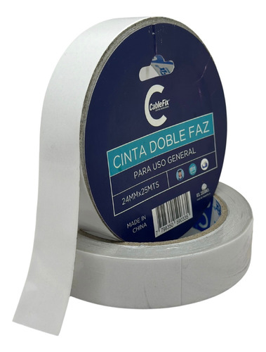 Cinta Bifaz Doble Faz De Papel De 18mm X 25m Pack X 96u