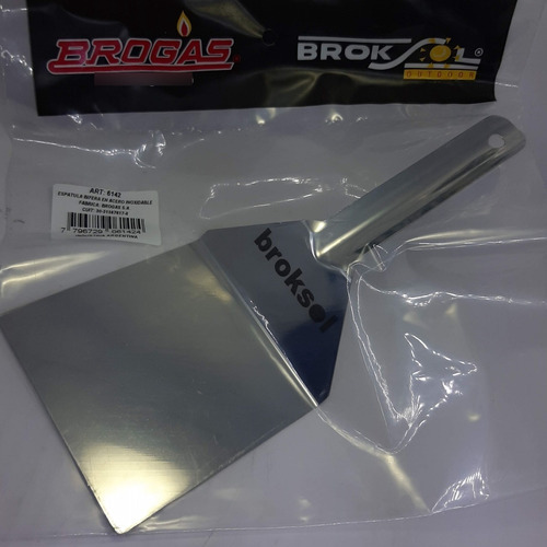 Espatula Para Plancha Bifera Brogas Acero Inoxidable Jasper Color Unico