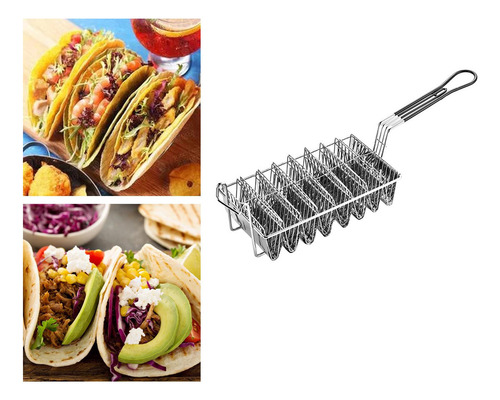 Cesta Para Tacos Con Mango De Agarre Burritos Para