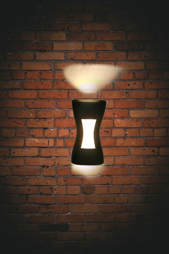 3 Pack Lampara De Pared 8w Reloj De Arena Exterior Interior Color Reloj De Arena Negro Luz Calida 3500k