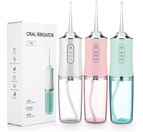 Aparelho Higiene Dental Bucal Jato D`água Irrigador Portátil Cor Rosa