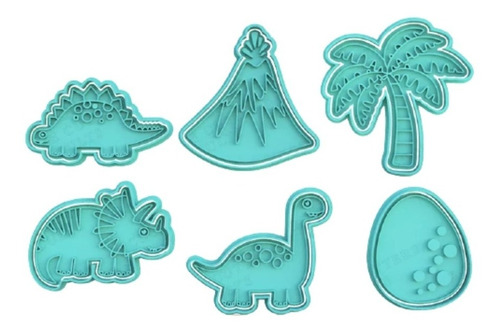 Cortador De Galletas / Fondant Dinosaurios 6pz (5.5cm)