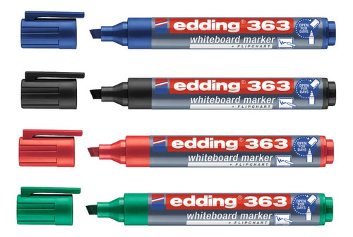 Marcador De Tablero Recargable E-363 X4 Und N-a-r-v Edding