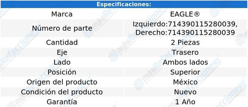 Par Asientos Resorte Traseros Sup Lincoln Mkx V6 3.5l 07-10