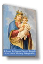 Comprar Cuadro Canvas Bastidor Nuestra Señora Sagrado Corazón 80x50