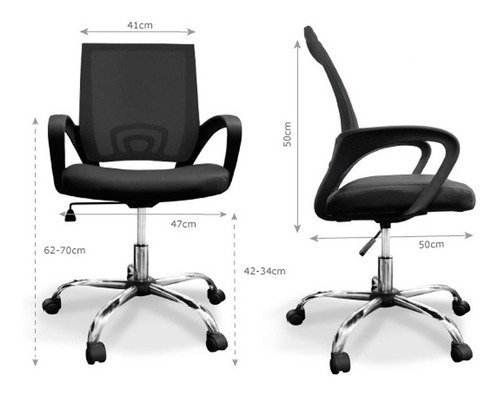 Silla Ejecutiva Escritorio Ezri Mesh Colores Muebles Metinca
