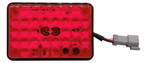 Luz Trasera Señal Led Roja Conjunto Lampara Dc Caterpillar