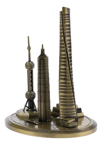 Adorno Artesanal De Metal Modelo Skylines De 20 Cm Para Esta