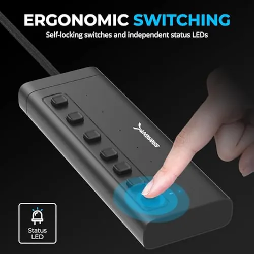 Sabrent Hub Usb-c De 7 Puertos Con Interruptores