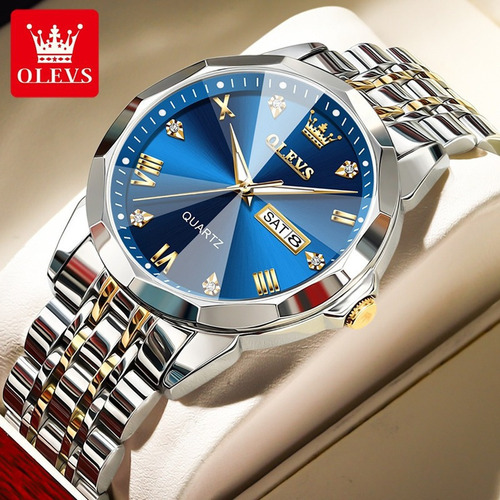 Reloj Analógico De Cuarzo Impermeable Para Hombre Olevs 9931