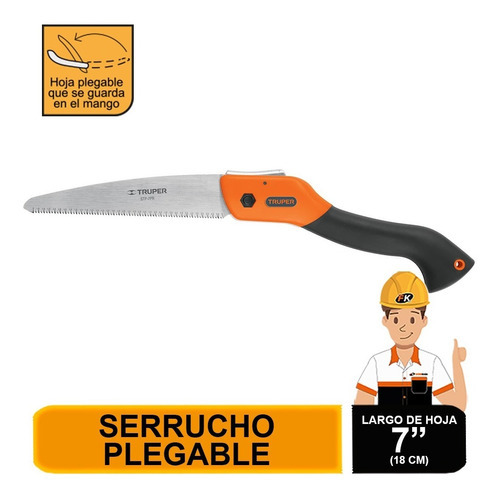 Serrucho Truper Cuchilla Recta Plegable Para Poda De 17cm