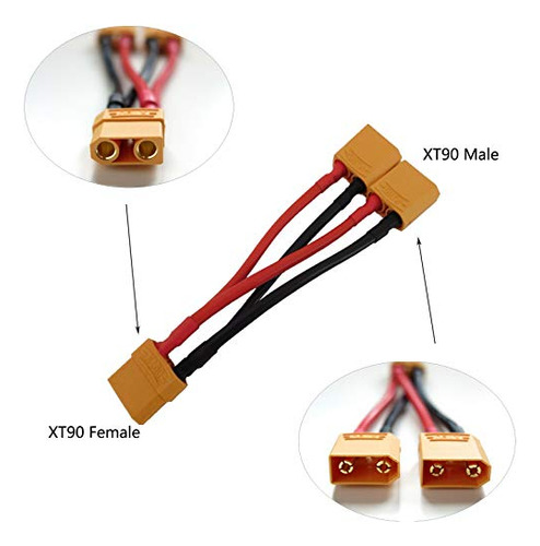 Pack De Conectores Paralelos Xt90 De 2 Machos Y 1 Hembra Par
