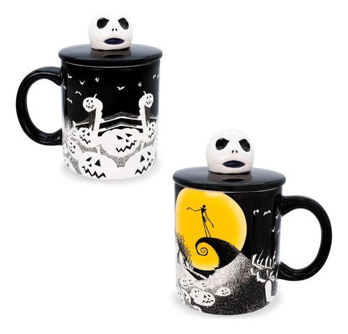 Taza Ceramica Disney Jack Skellington Halloween Color Negro Spiral Hill