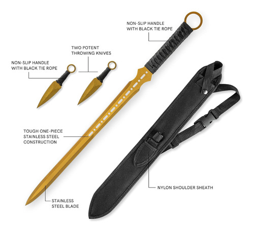 Espada Katana Táctica De Espada Ninja, Machete De Hoja Fija