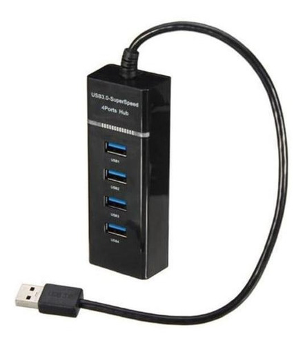 Hub 4 Portas Usb 3.0 Preto