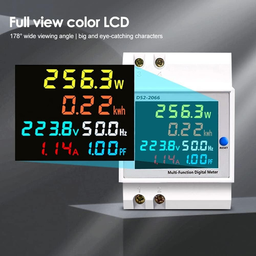 Voltímetro Digital Lcd Ac Amperímetro Ac40-450v Multímetro 6