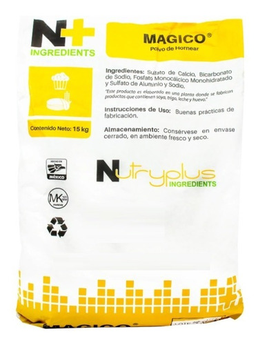 15 Kg De Polvo Para Hornear Magico Nutriplus