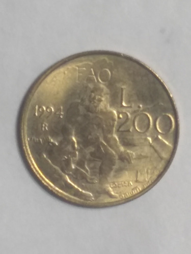Moneda 200 Liras República De San Marino Año 1994 Envío $60