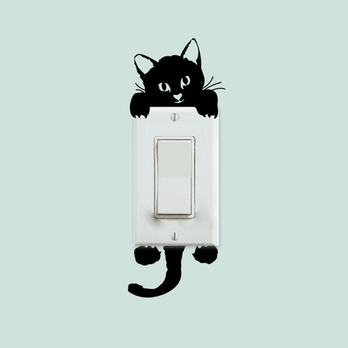 4 Pegatina Para Interruptor De Dibujos Animados, Pegatina De