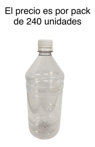 Imagen 6 de 10 de Botella Pet 1000 Cc Tapa Rosca X 240 Unid. 25 Grs,