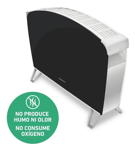Imagen 3 de 9 de Vitroconvector Peabody Doble Vidrio 1500w Negro Pe-bvc15 Cta