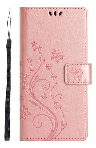 Funda De Piel Con Ranura Tipo Cartera Para Teléfono Xiaomi, Oro Rosa