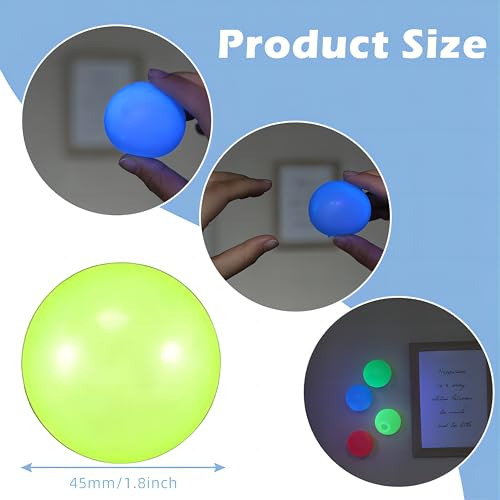 Bolas De Techo Que Brillan En La Oscuridad Bolas Adhesivas Q