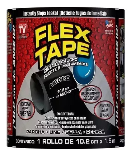 2 Cinta De Caucho Tapa Fugas De Agua Flex Tape Resistente