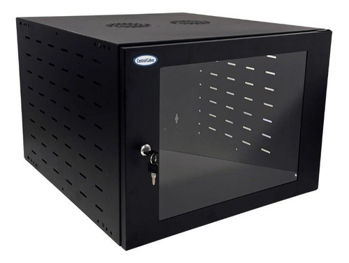 Mini Rack Servidor De Parede 6us X 470mm Preto C/ Chave