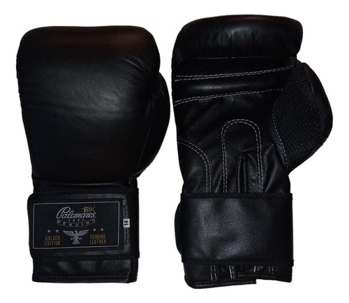 Guantes Box Piel Negro 12,14y16oz Palomares Genuino Fpx