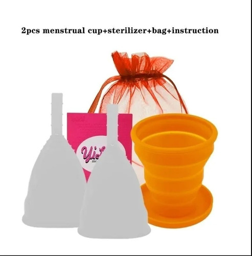Imagen 1 de 1 de Kit Copa Menstrual S - L + Vaso Esterilizador +bolsita