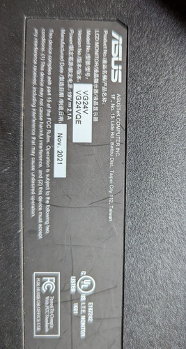 Tarjeta Main Monitor Asus Vg24vqe 715ga820-m0c-t00-004x (Usado)