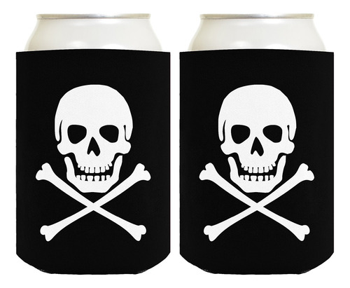 Beer Coolie Skull Crossbon Pirate Jolly Roger 2 Enfriador