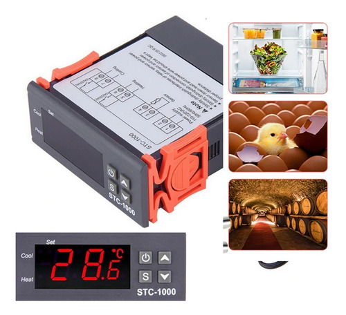 Controlador Digital Temperatura Termostato Stc 1000 + Sensor
