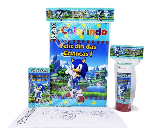 Kit Colorir com Massinha Sonic