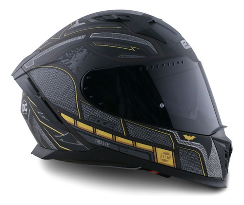 Casco Integral Edge Dc Comics Stark Batman Certificado Ece