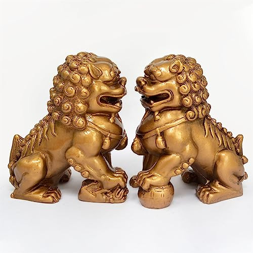 Adorno Feng Shui Par De Leones Guardián Fu Foo