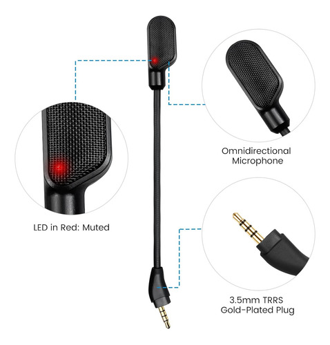 Weishan Mic Compatible Con Hyperx Cloud Iii/cloud 3 Gami...