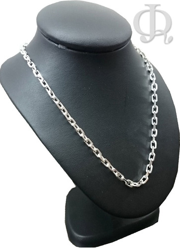 Imagen 2 de 7 de Cadena Plata 925 Forcet Maciza Hombre 4mm 60cm Garantia