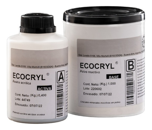 Resina Acrilica Ecocryl 1400 Gr Al Agua