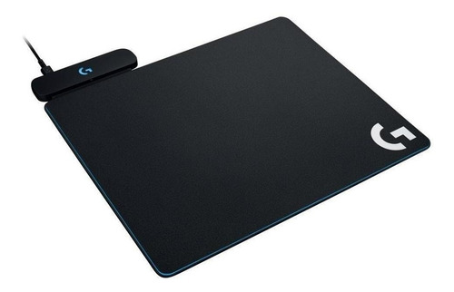 Imagen 3 de 6 de Mouse Pad gamer Logitech Powerplay de tela 344mm x 321mm x 2mm black