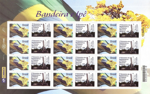 Personalizado Folha 12 Selos 7o Encontro Filatélico Goiânia