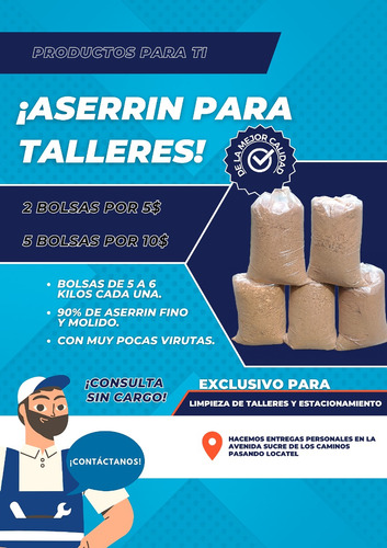 Aserrín Para Talleres Y Estacionamiento