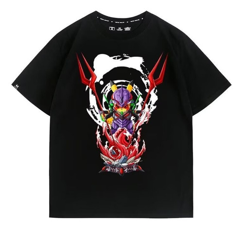 Camiseta Manga Corta Eva Pikachu Cos Evangelion-01 Fight