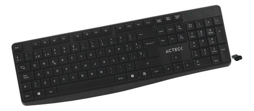 Teclado Acteck Tk120 Membrana Inalámbrico Usb Español Color del teclado Negro