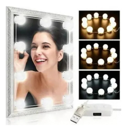 Luces De Espejo Led Regulables Con 10 Focos Led