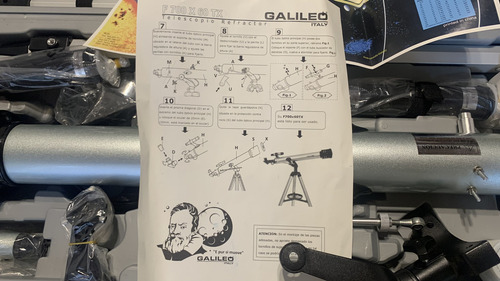Telescopio Galileo Italy F700x60tx Plateado/negro Plateado (Usado)