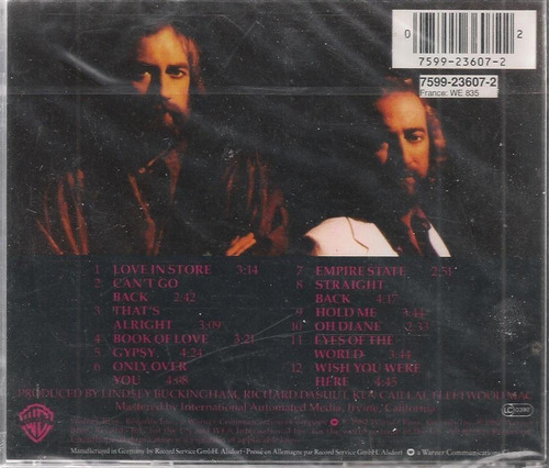 Fleetwood Mac Cd Mirage Importado Alemão *lacrado* Frete Grá