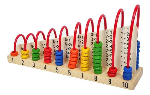 comprar Abaco De 10 Columnas Didáctico En Escalera Madera Juego -301